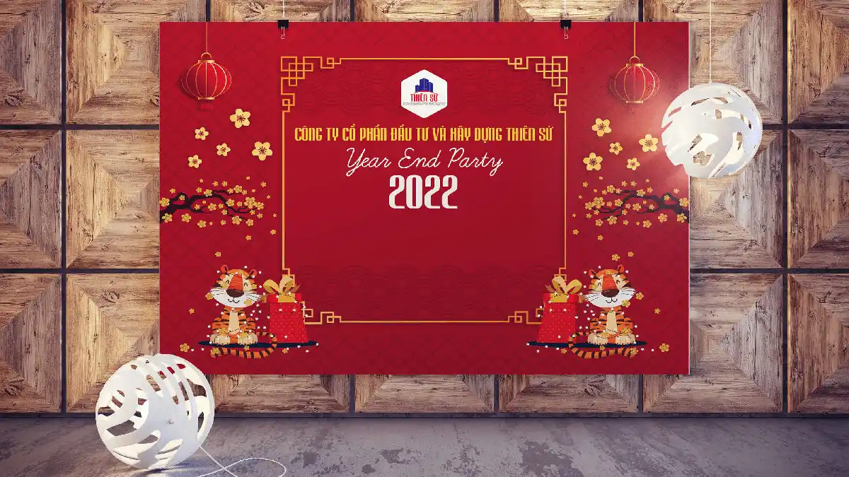 Background Tiệc Tất Niên 2024