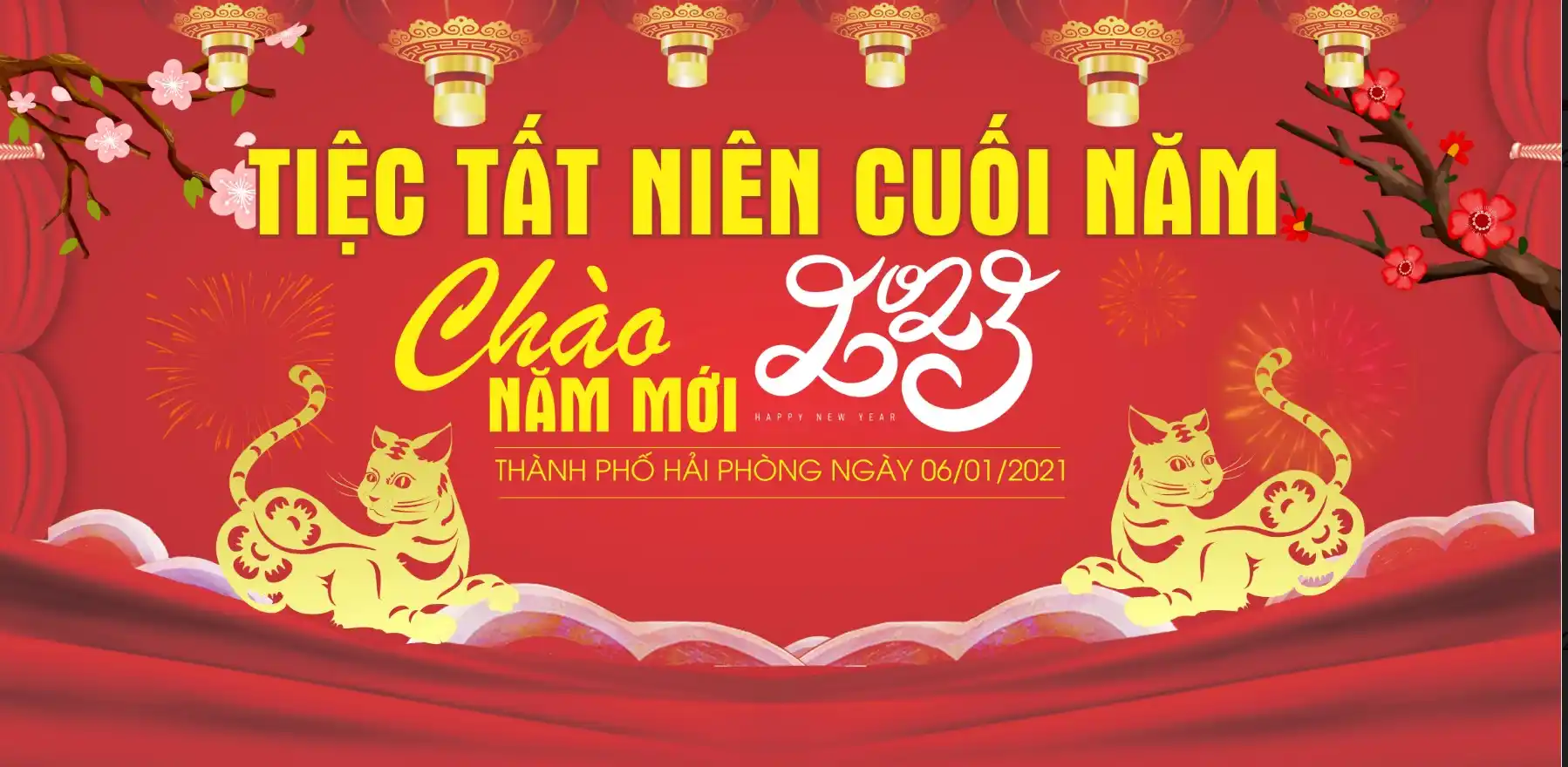 Backdrop Tiệc Tất Niên Năm 2024