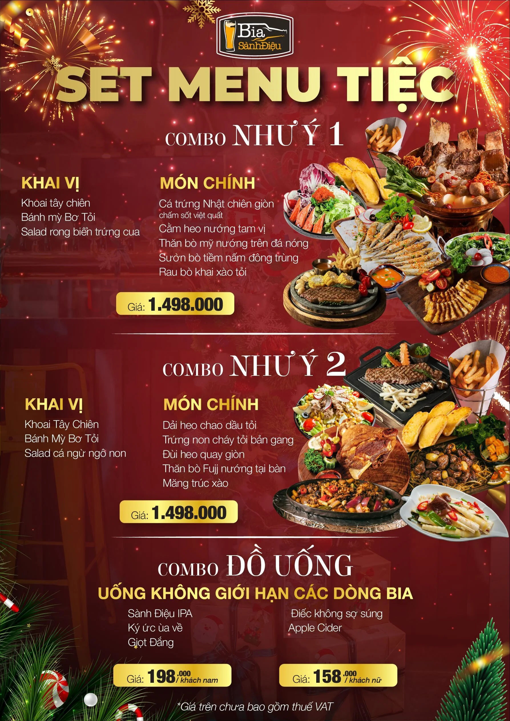 Menu Tiệc Tất Niên Cao Cấp